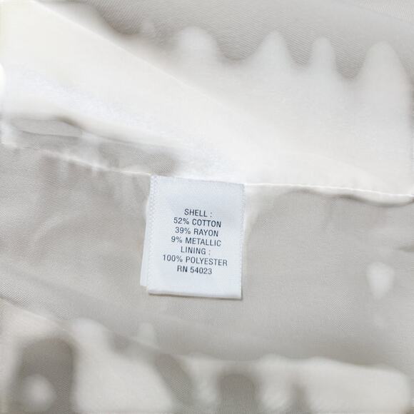 Banana Republic Cream Metallic Jacquard Pencil Skirt - Size 4 PRE-OWNED - Picture 9 of 10